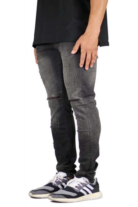 Fade Black Blast-Cut Jeans