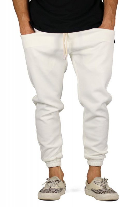 Cream White Neoprene Joggers
