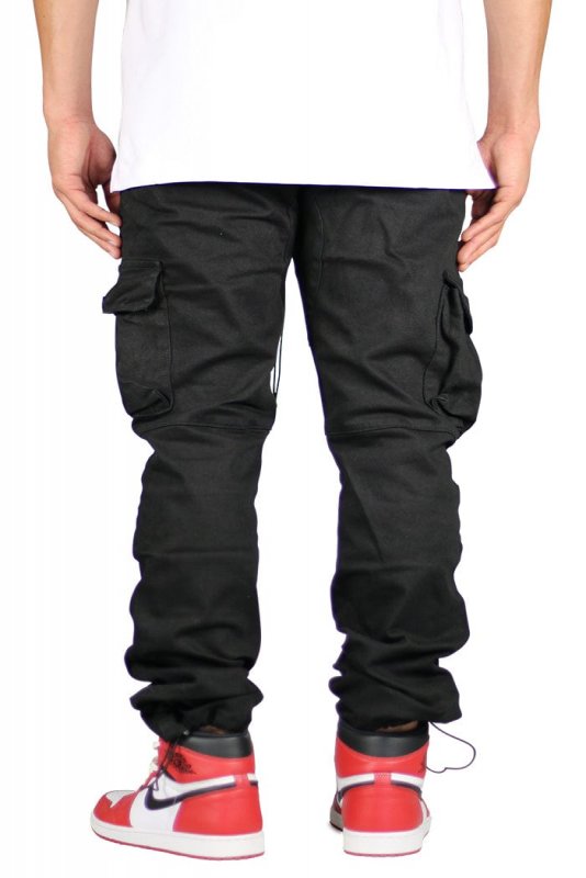 Black Straight Cargo Pants