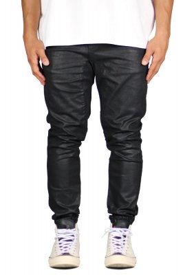 Wax Coated Denim Joggers