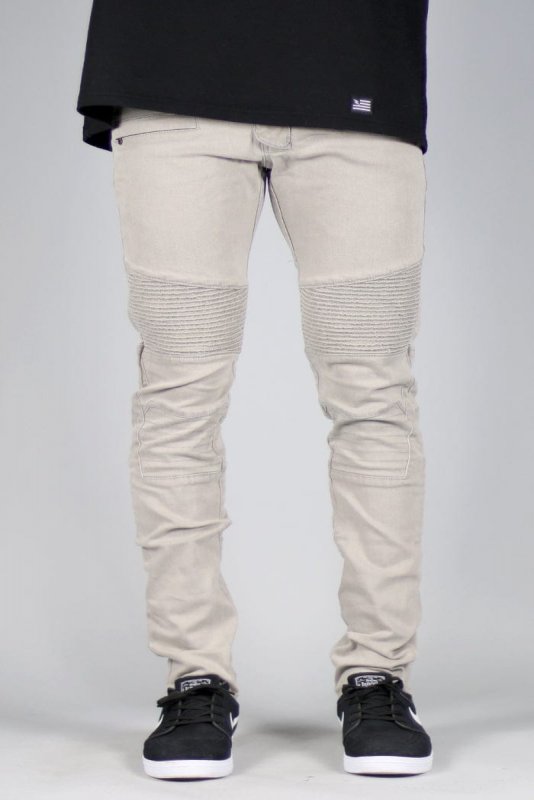 Gray Biker Jeans