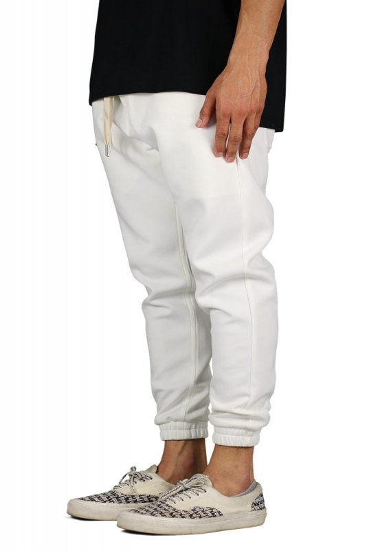 Cream White Neoprene Joggers