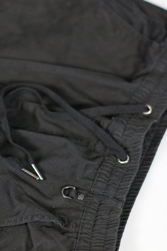 Black  Drop Crotch Joggers