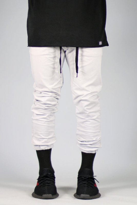 Gray Drop Crotch Joggers