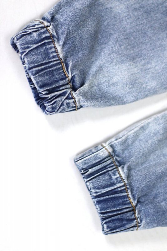 LT.Blue Drop Crotch Denim Joggers