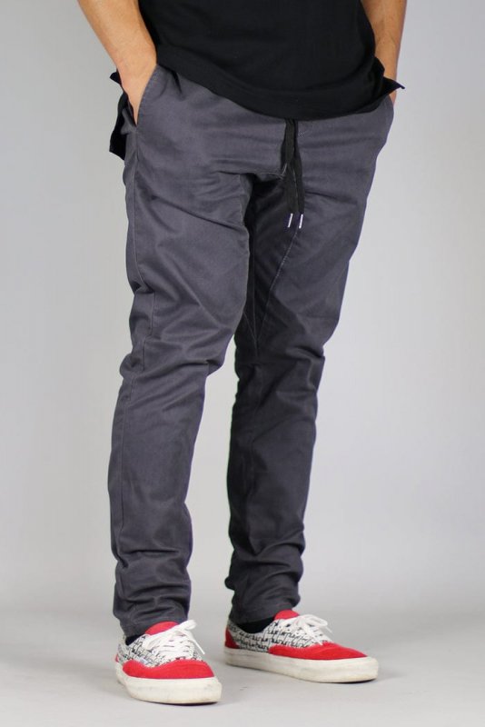 Charcoal Drop Crotch Pants