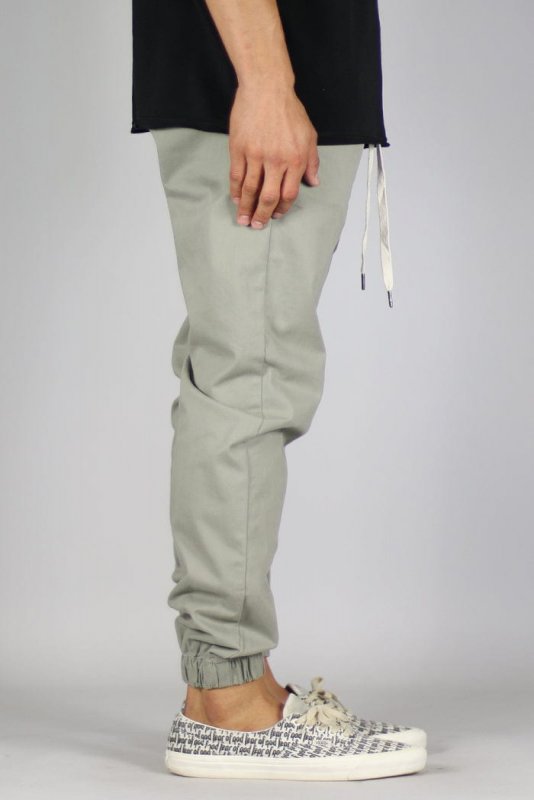 LT. Olive Drop Crotch Joggers