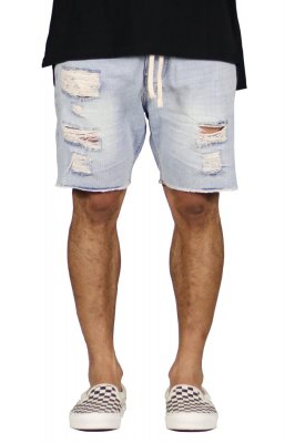 Ripped Denim Shorts