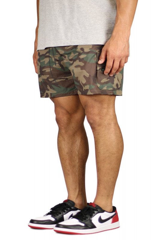 Camo Cool Nylon Cargo Shorts