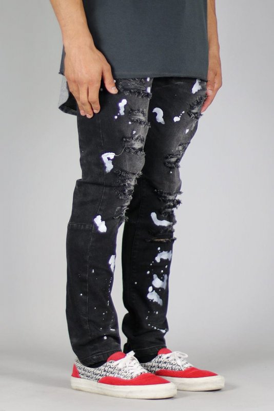 Black Rag Splatter Jeans