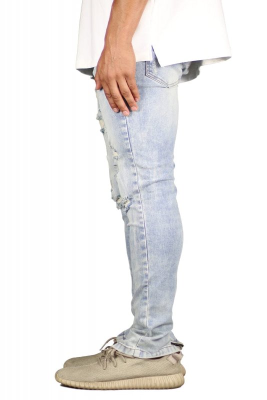 LT.Blue Gao Zipper Jeans