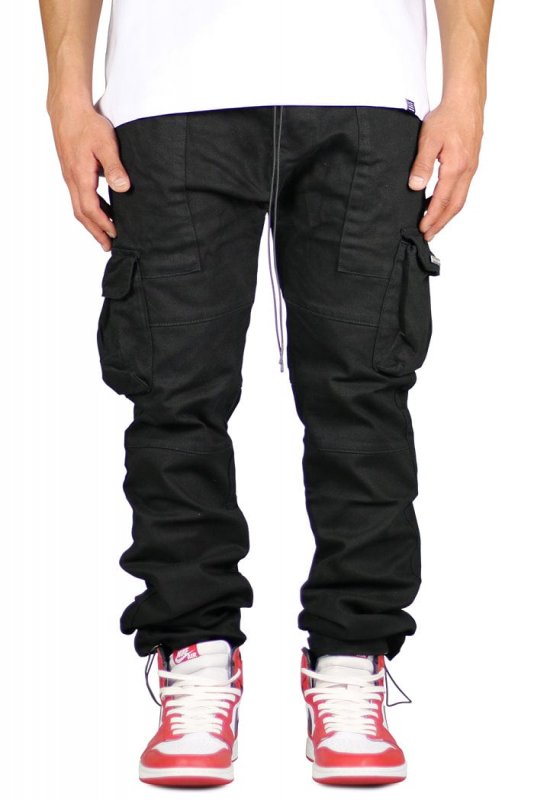 Black Straight Cargo Pants