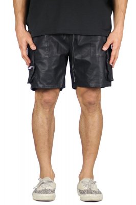 Leather Cargo Shorts