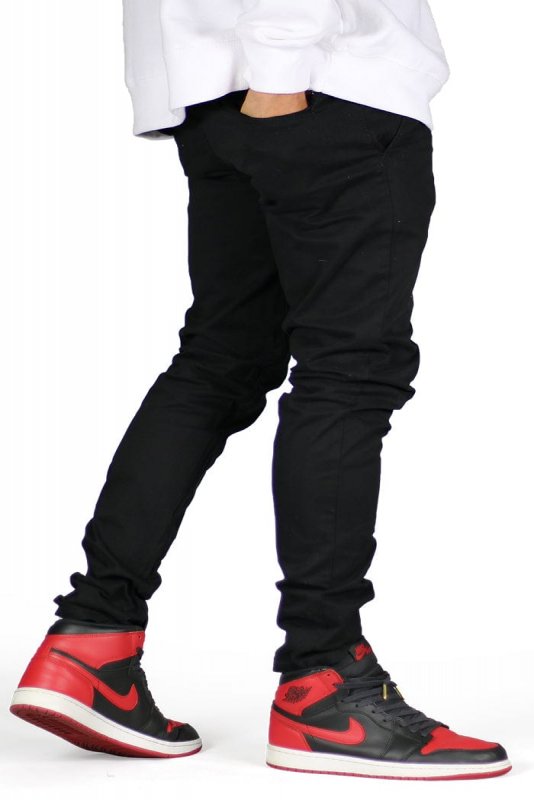 Black Skater Chino Pants