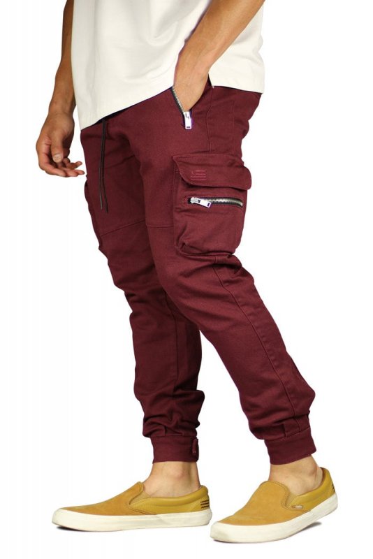 Burgundy Combat Cargo Pants