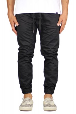 Black  Drop Crotch Joggers