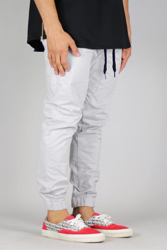 Gray Drop Crotch Joggers