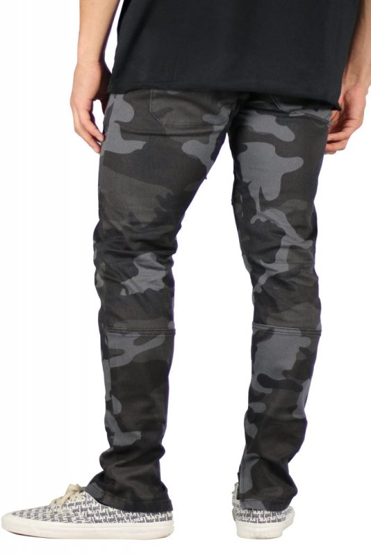 Black Camo Zipper Pants