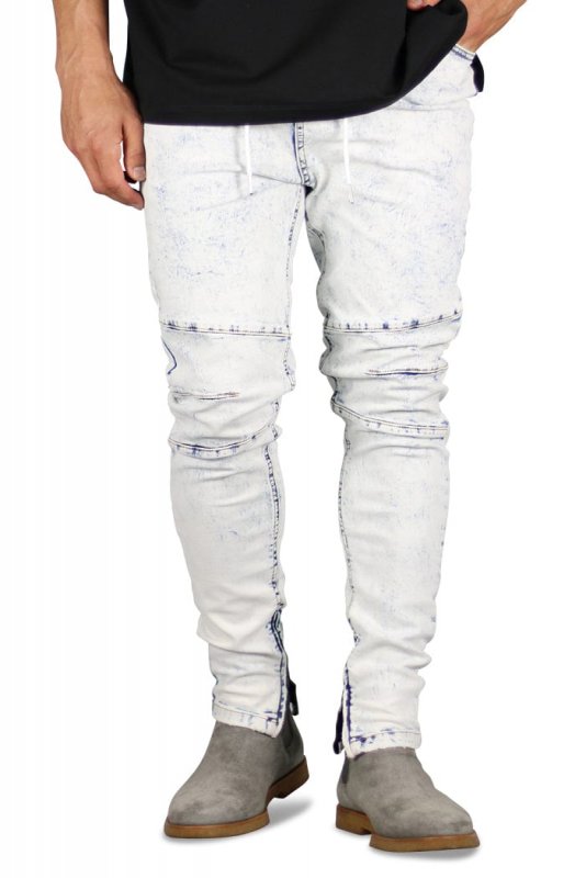 Bleach Blue Gnu Zipper Jeans