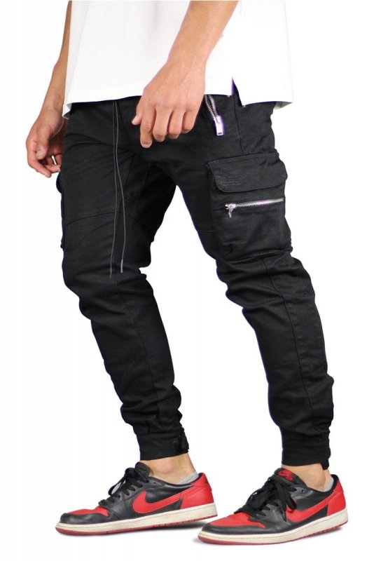 Black Combat Cargo Pants