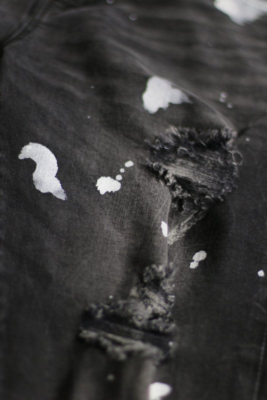 Black Rag Splatter Jeans