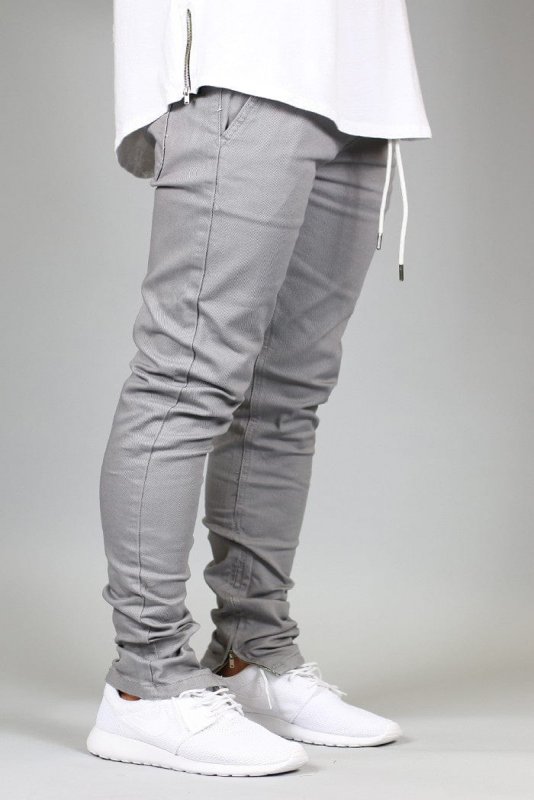 Gray Zipper Pants