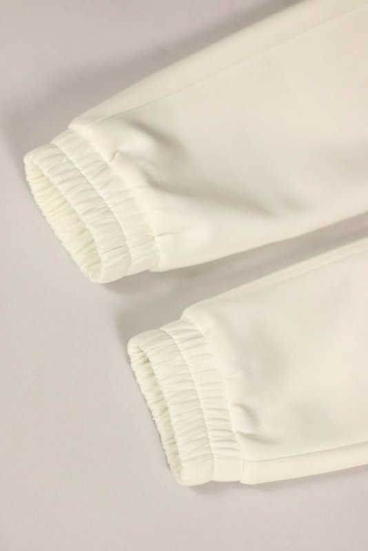 Cream White Neoprene Joggers