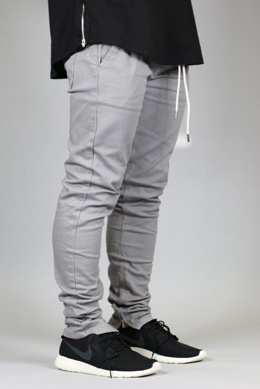 Gray Zipper Pants