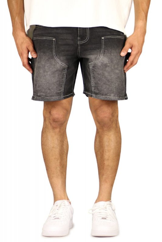 Black Carpenter Denim Shorts