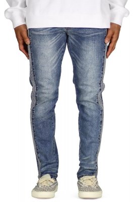 M.Blue Biker Track Jeans