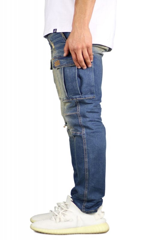 Deep Blue Cargo Jeans