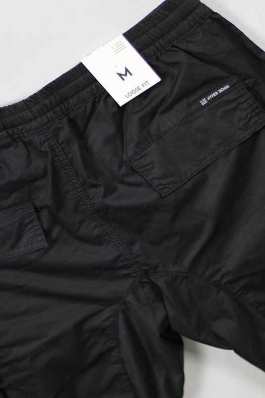 Black Cargo Jogger Shorts