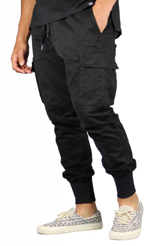 Black Cargo Joggers