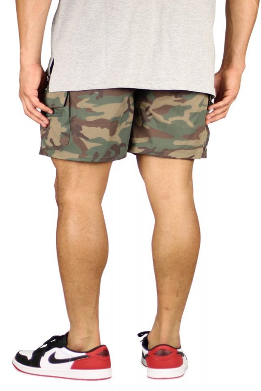 Camo Cool Nylon Cargo Shorts