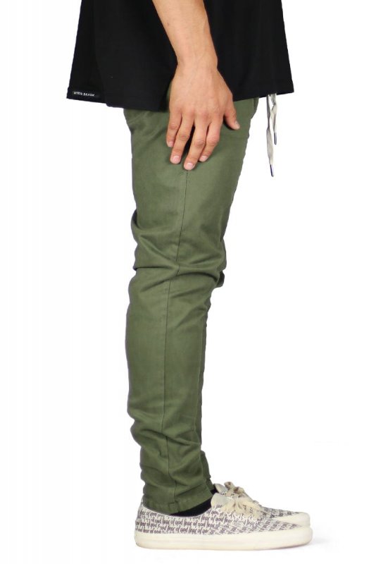 Olive Drop Crotch Pants