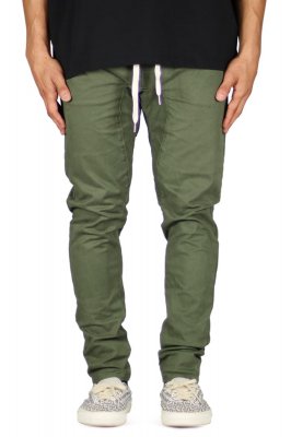 Olive Drop Crotch Pants