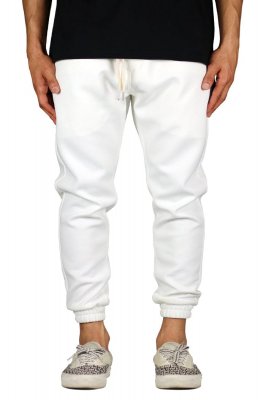 Cream White Neoprene Joggers
