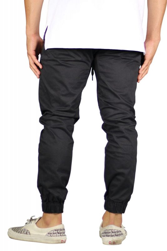 Black  Drop Crotch Joggers