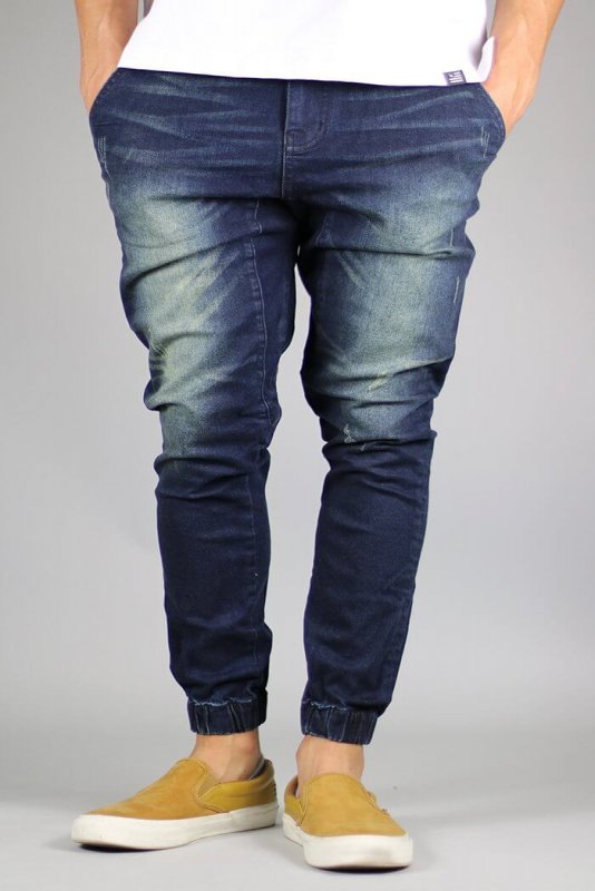 DK Blue Drop Crotch Denim Joggers