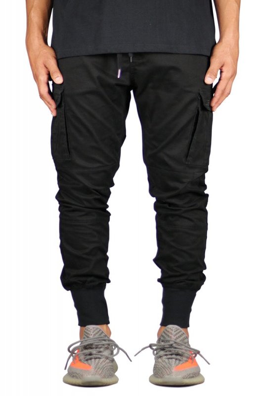 Black Cargo Joggers