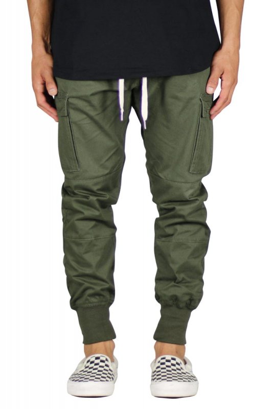 Olive Cargo Joggers