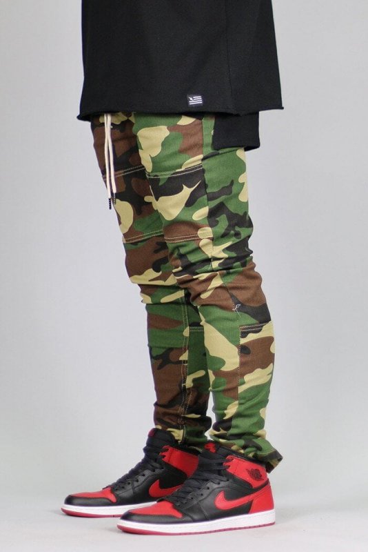 Woodland Camo Zipper Pants
