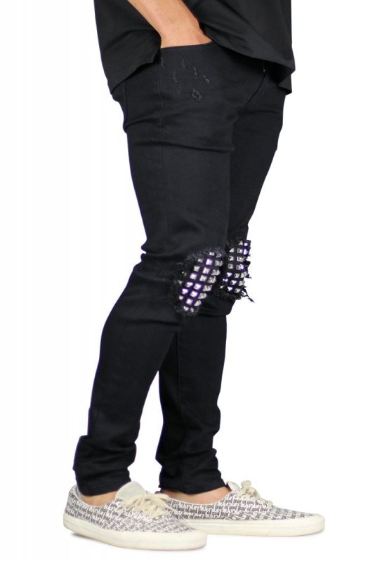Jet Black Studded Jeans