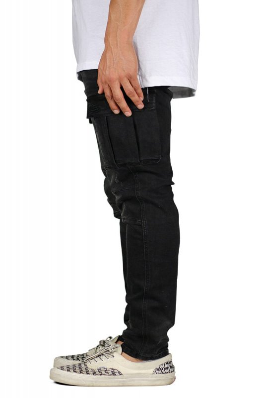 Black Cargo Jeans