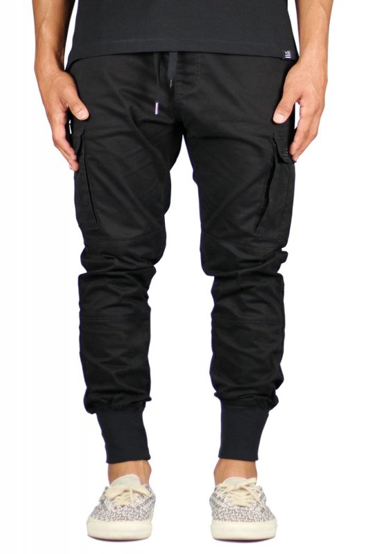 Black Cargo Joggers