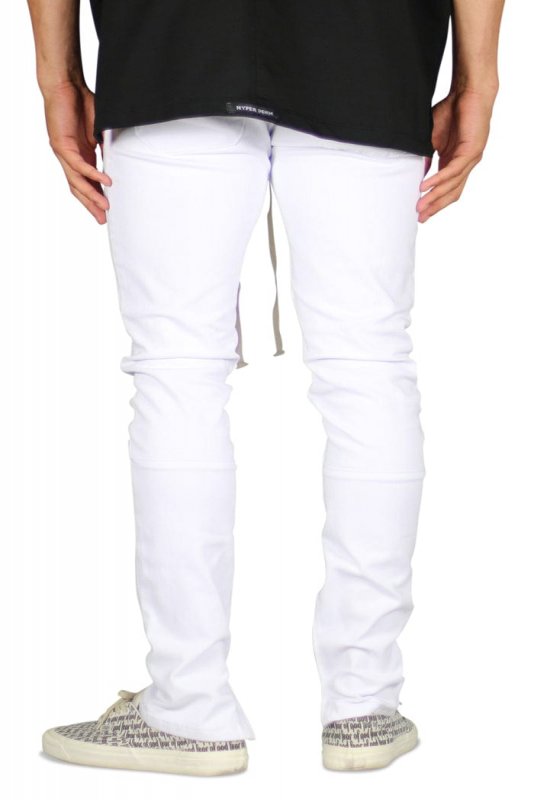 White Zipper Pants