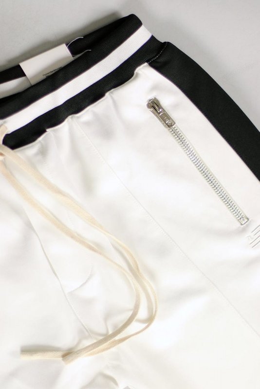 White Track Zipper Joggers