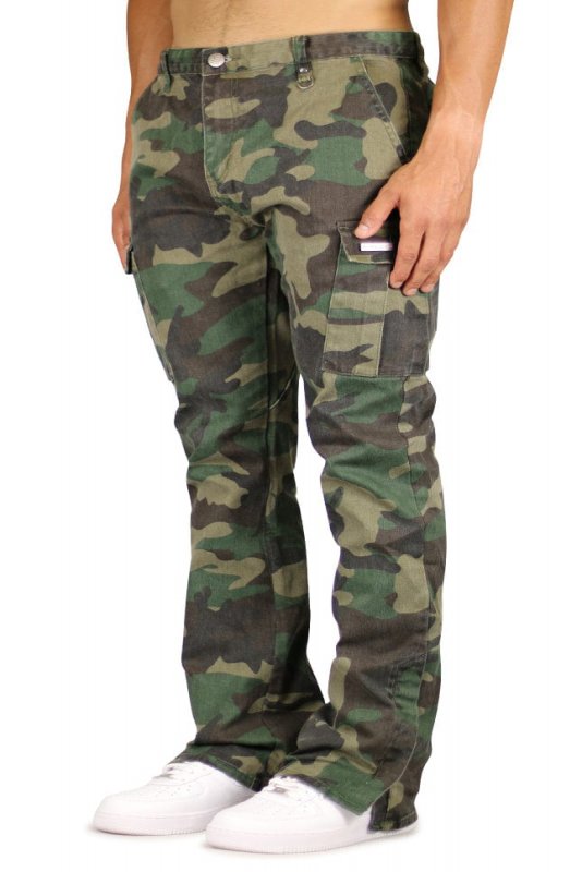 Camo Flare Cargo Pants