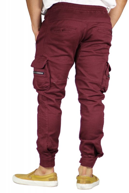Burgundy Combat Cargo Pants