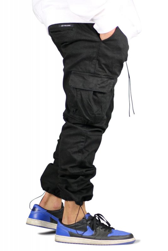 Black Straight Cargo Pants